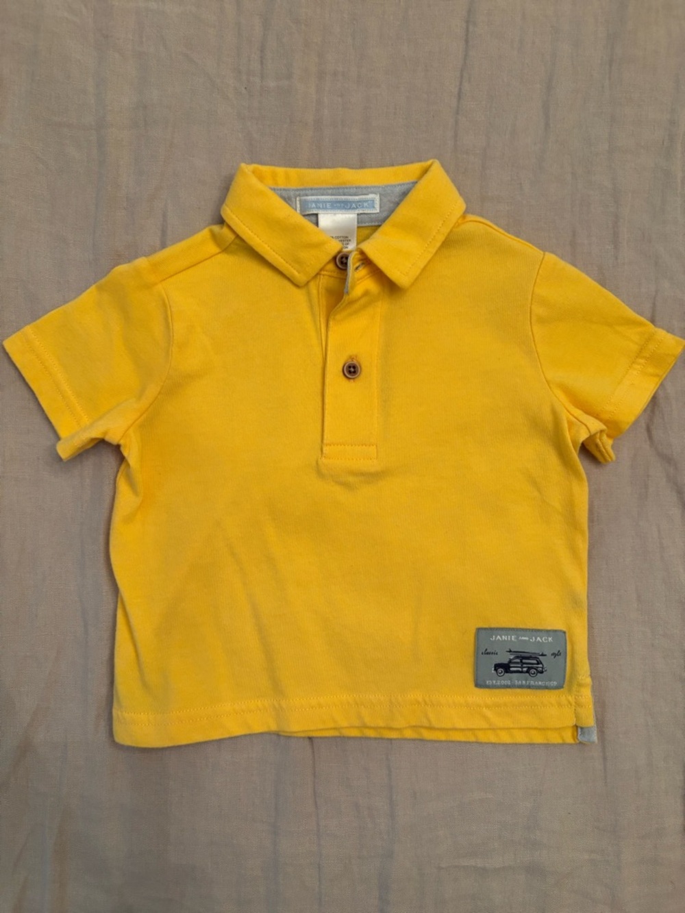 Janie and Jack Bright Yellow Polo Top / Size 3-6 Months